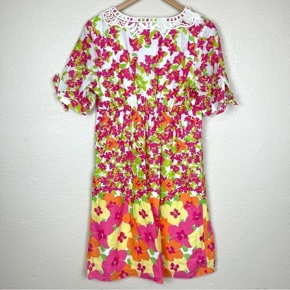 Lilly Pulitzer Falling For You Floral Multicolor Short Sleeve Dress Size 6 - Picture 8 of 12